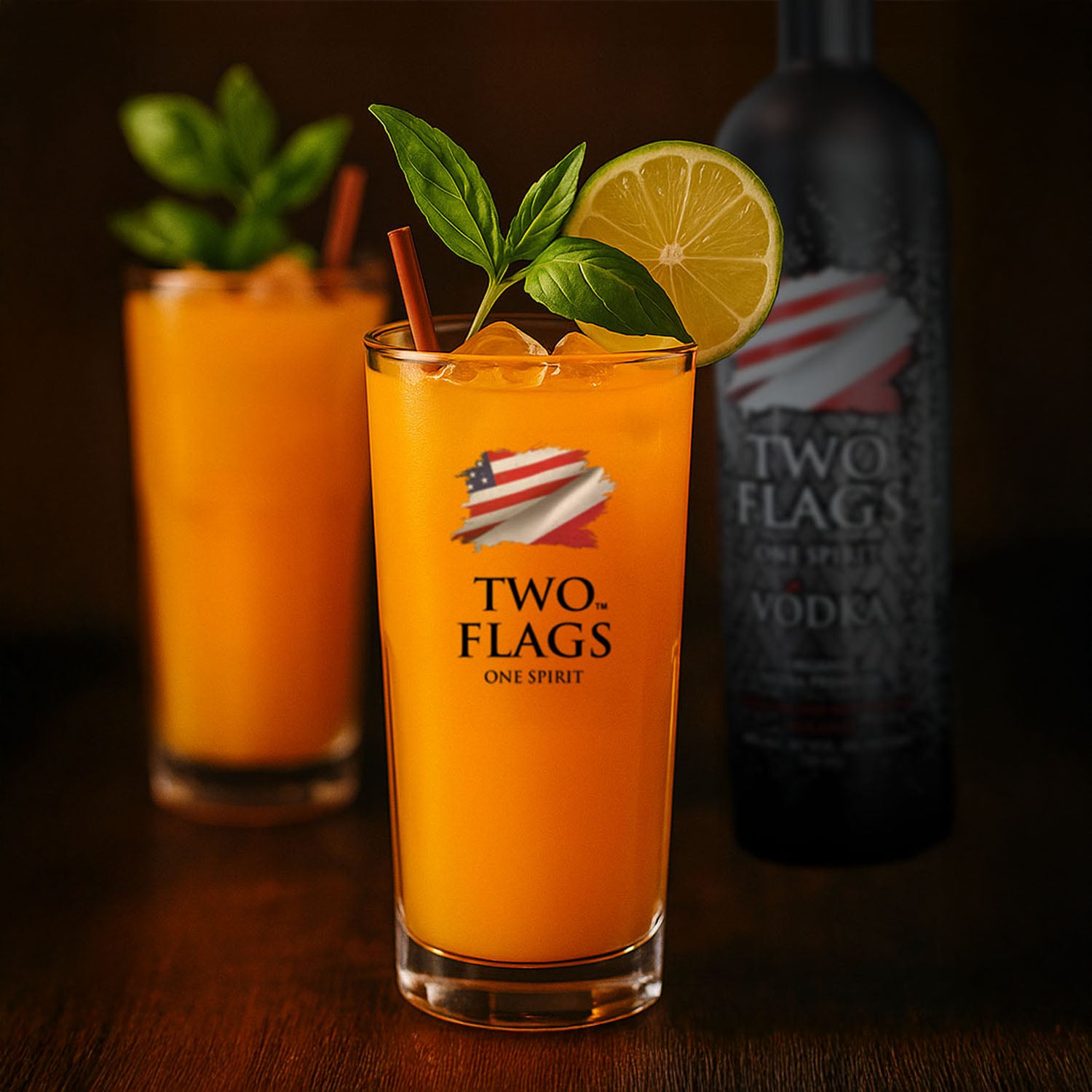 screwdriver cocktail, screwdriver drink with Two Flags One Spirit Vodka