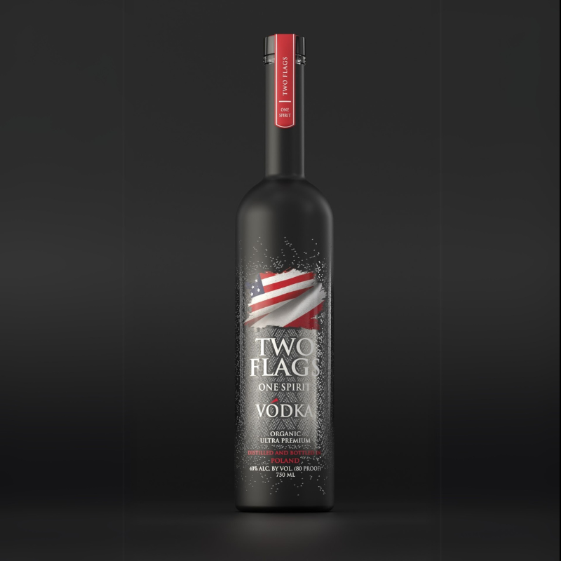 Two Flags™ One Spirit Vodka UltraPremium Organic Polish Vodka Two